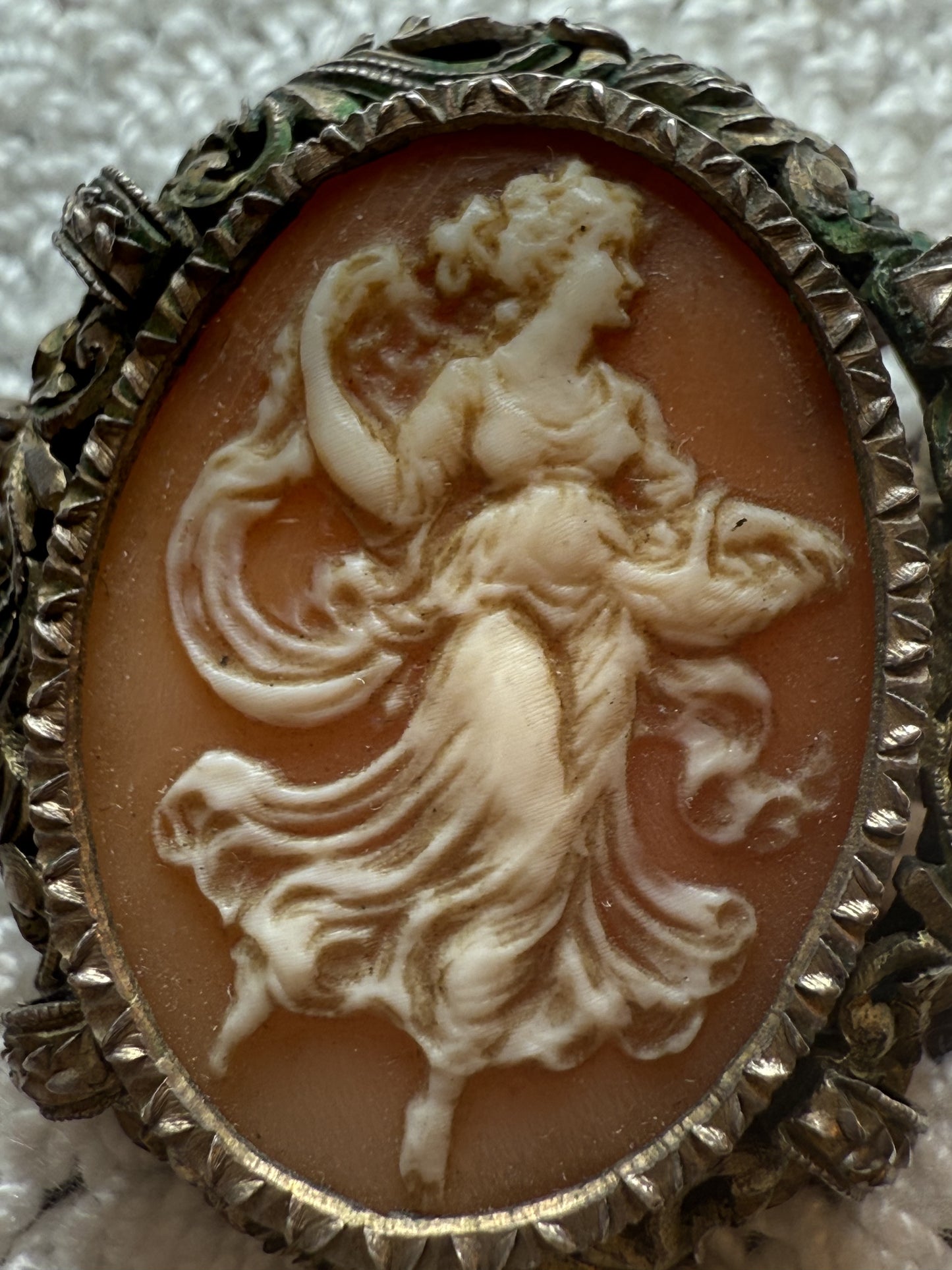 Antique Victorian Goddess Cameo Pendant