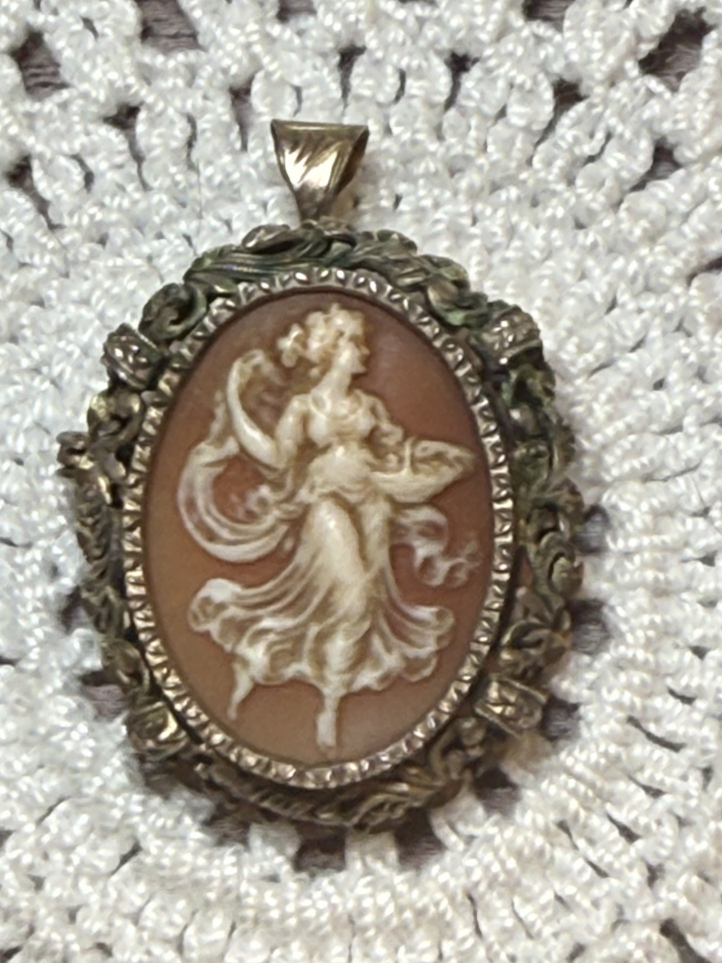 Antique Victorian Goddess Cameo Pendant