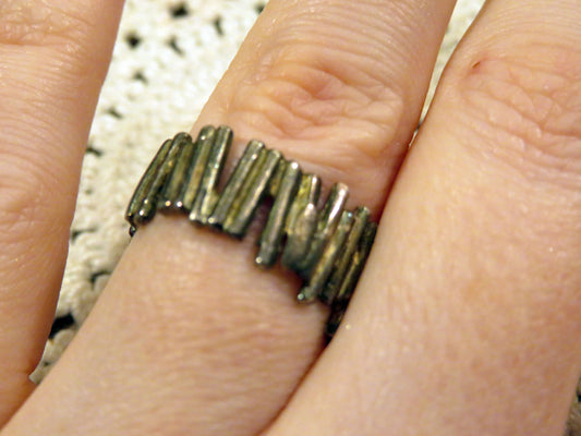 Vintage Silver Brutalist Art Ring