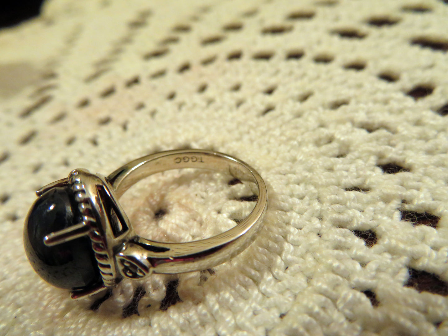 Vintage Silver Star Sapphire Ring