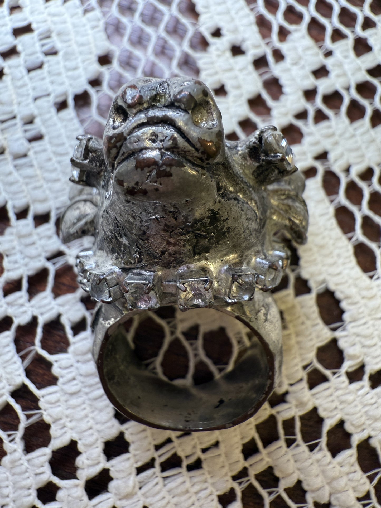 Vintage Chunky Crystal Bull Ring