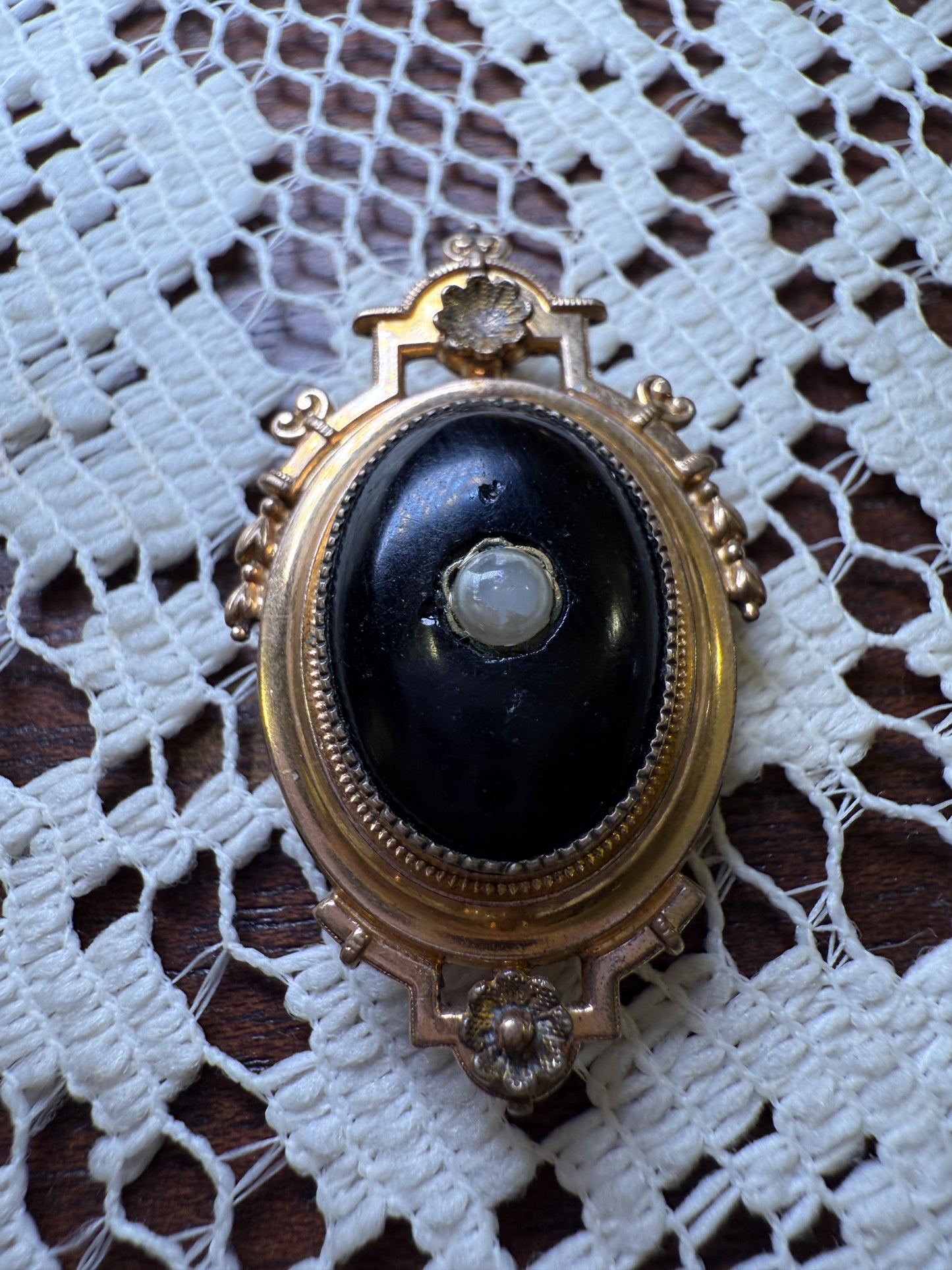 Antique Napoleon III Onyx Locket