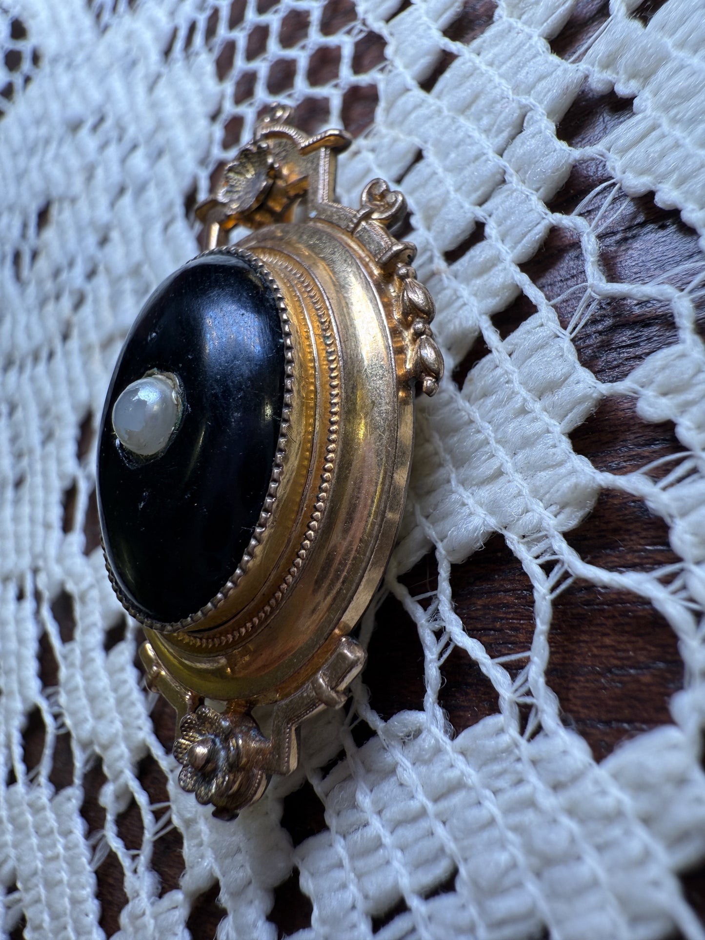 Antique Napoleon III Onyx Locket