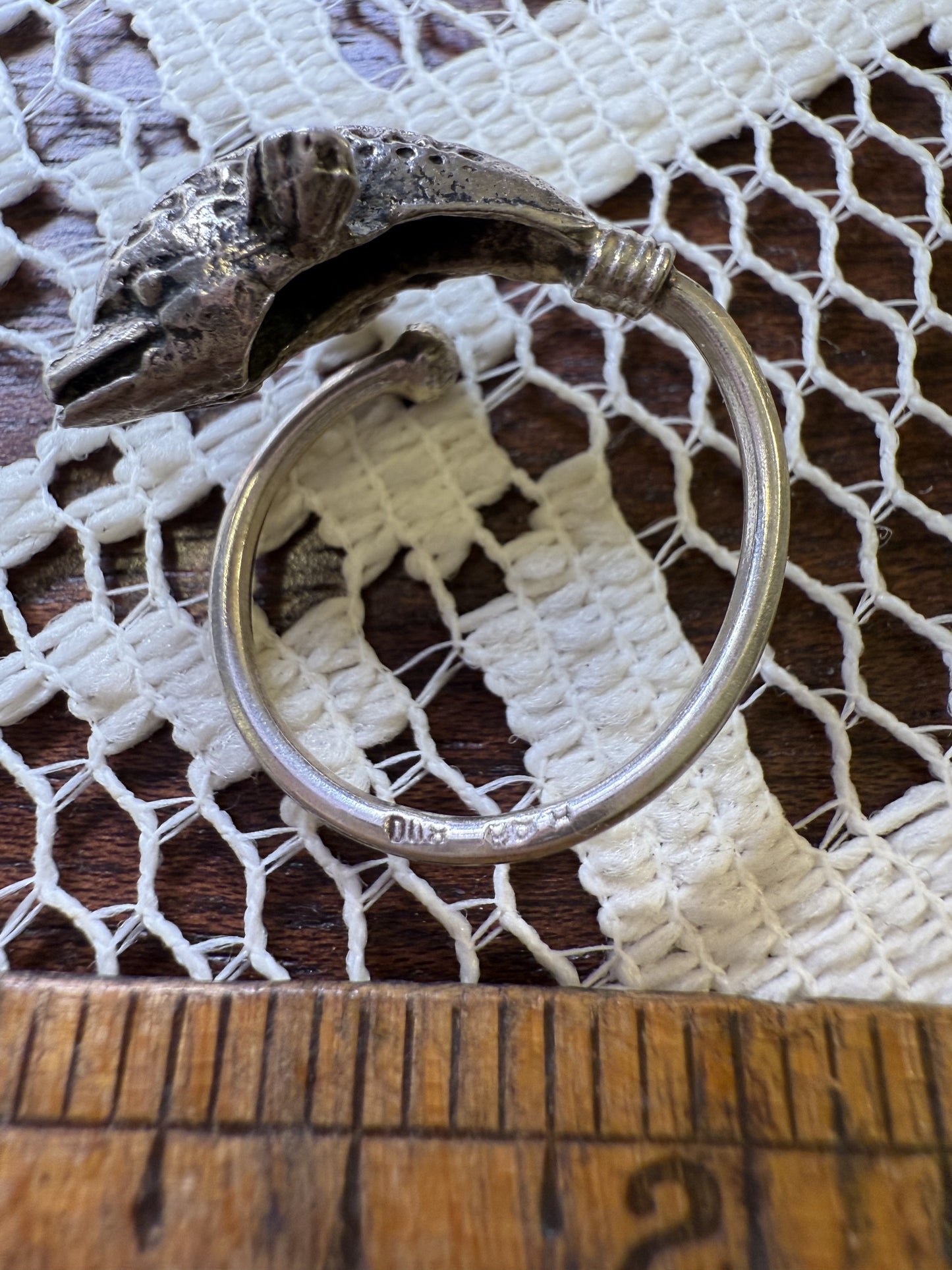 Vintage Silver Dolphin Ring