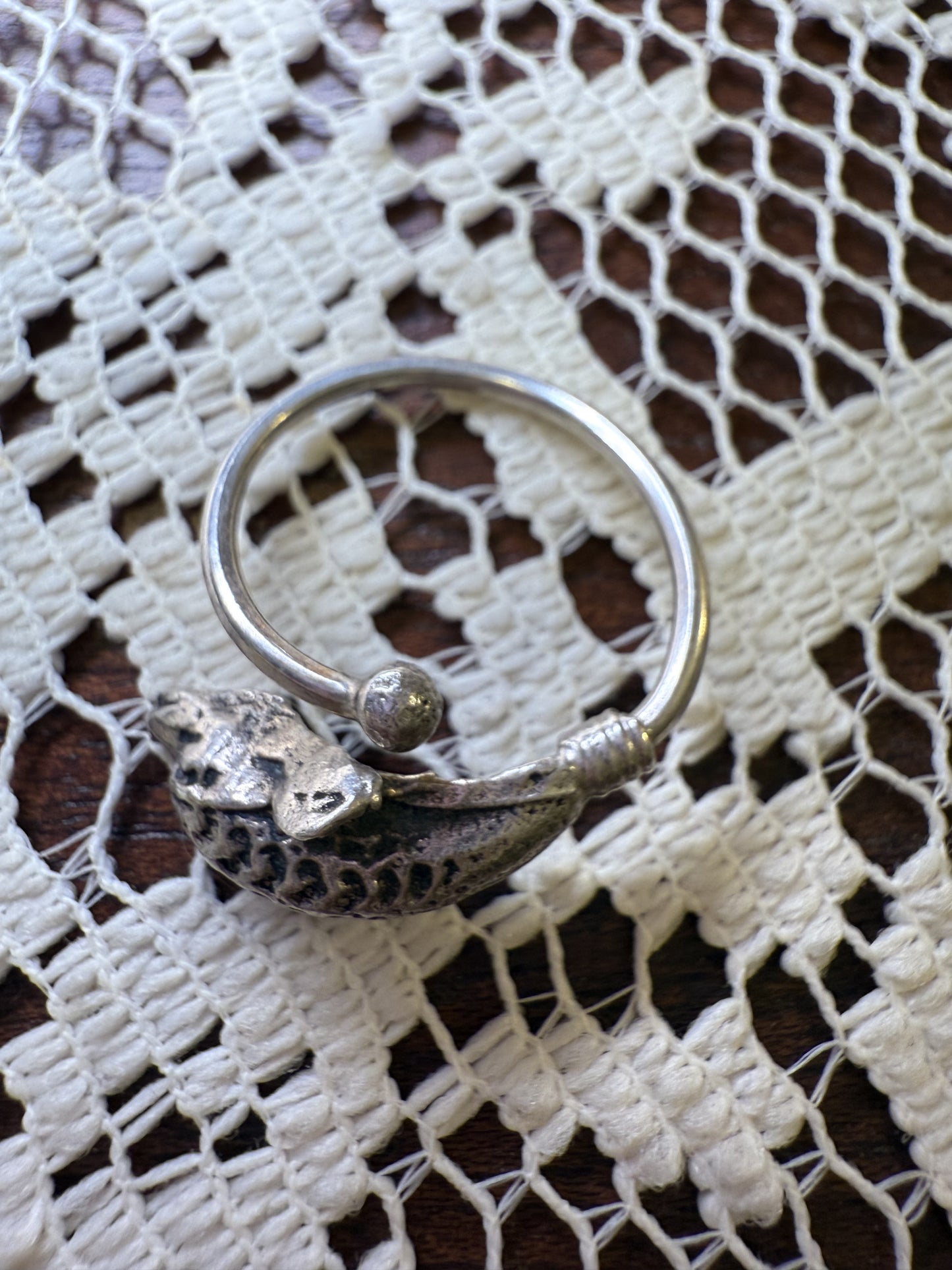 Vintage Silver Dolphin Ring