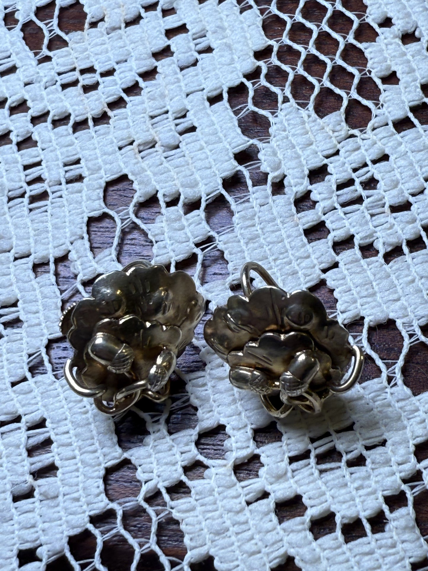 Antique Victorian Silver Acorn Earrings