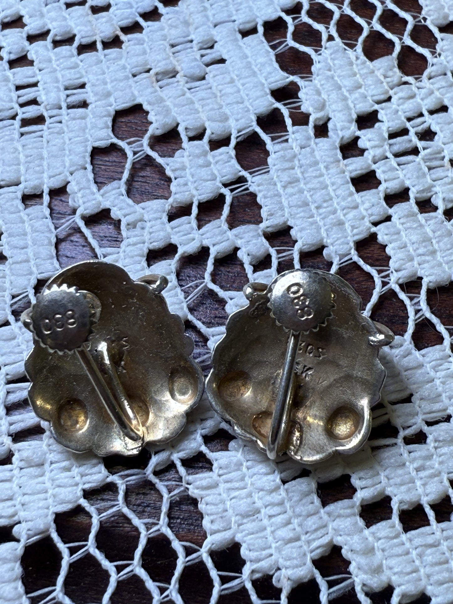 Antique Victorian Silver Acorn Earrings