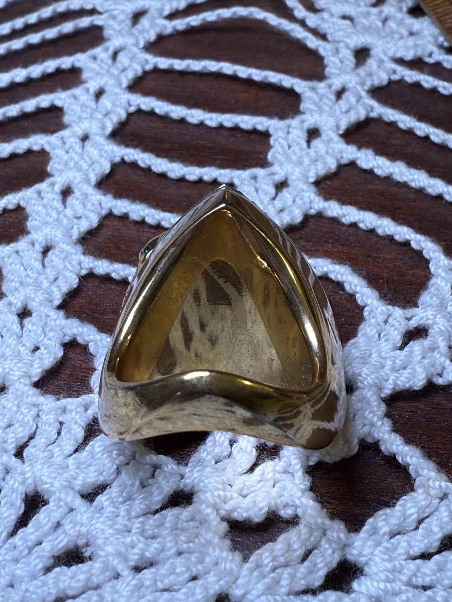 Vintage Pyramid Snake Locket Ring