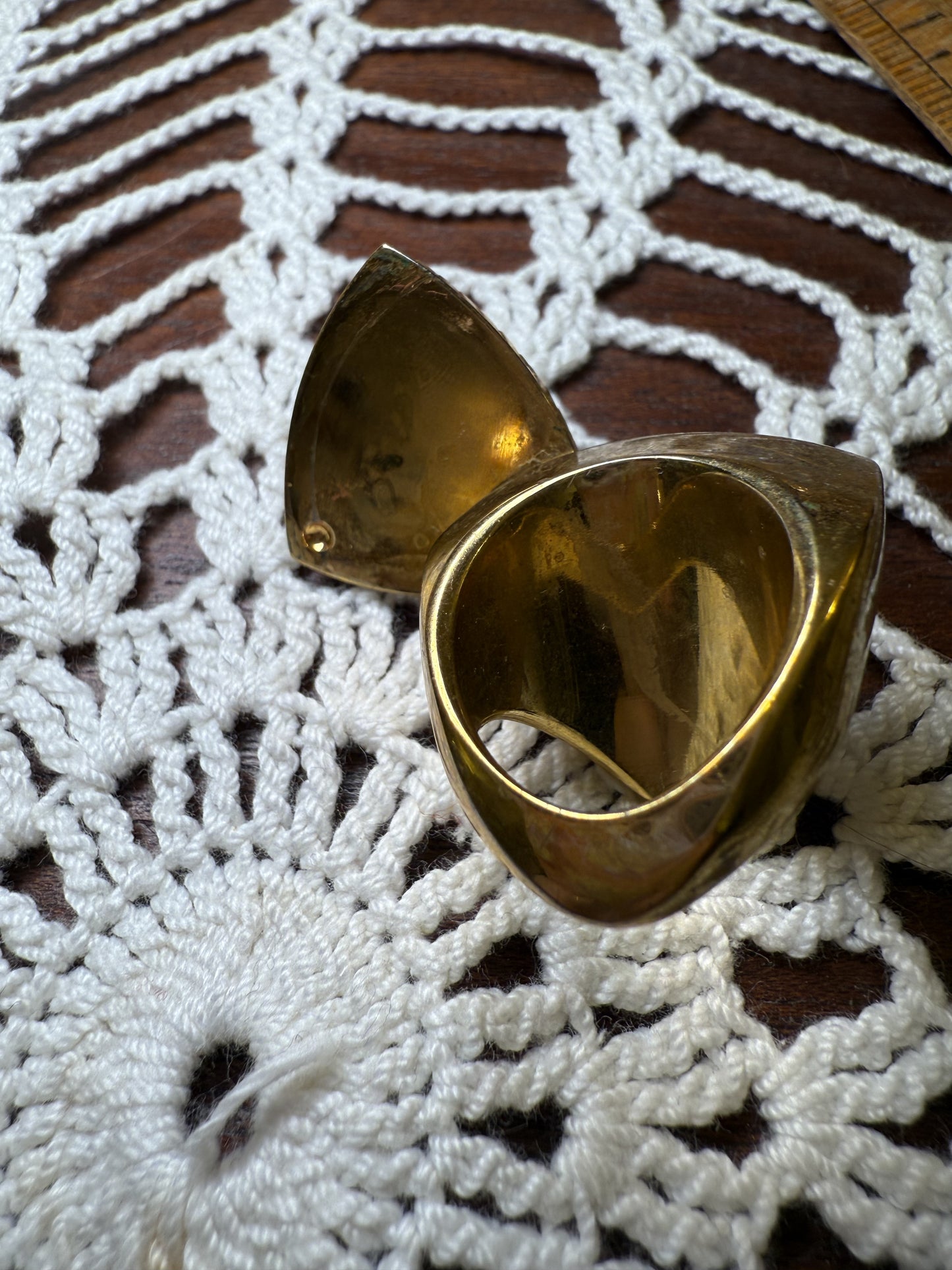 Vintage Pyramid Snake Locket Ring