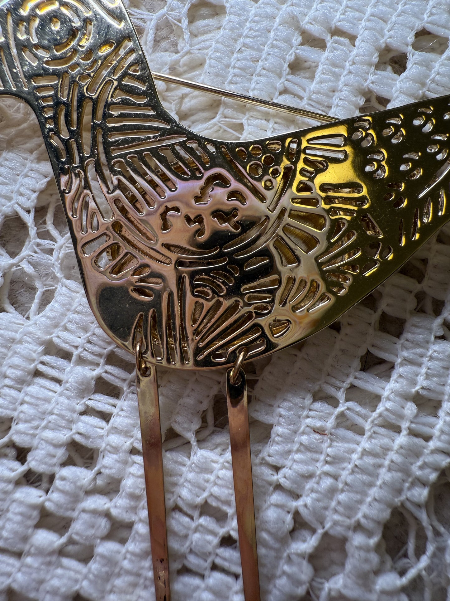 Diptyque Articulated Bird Locket Brooch