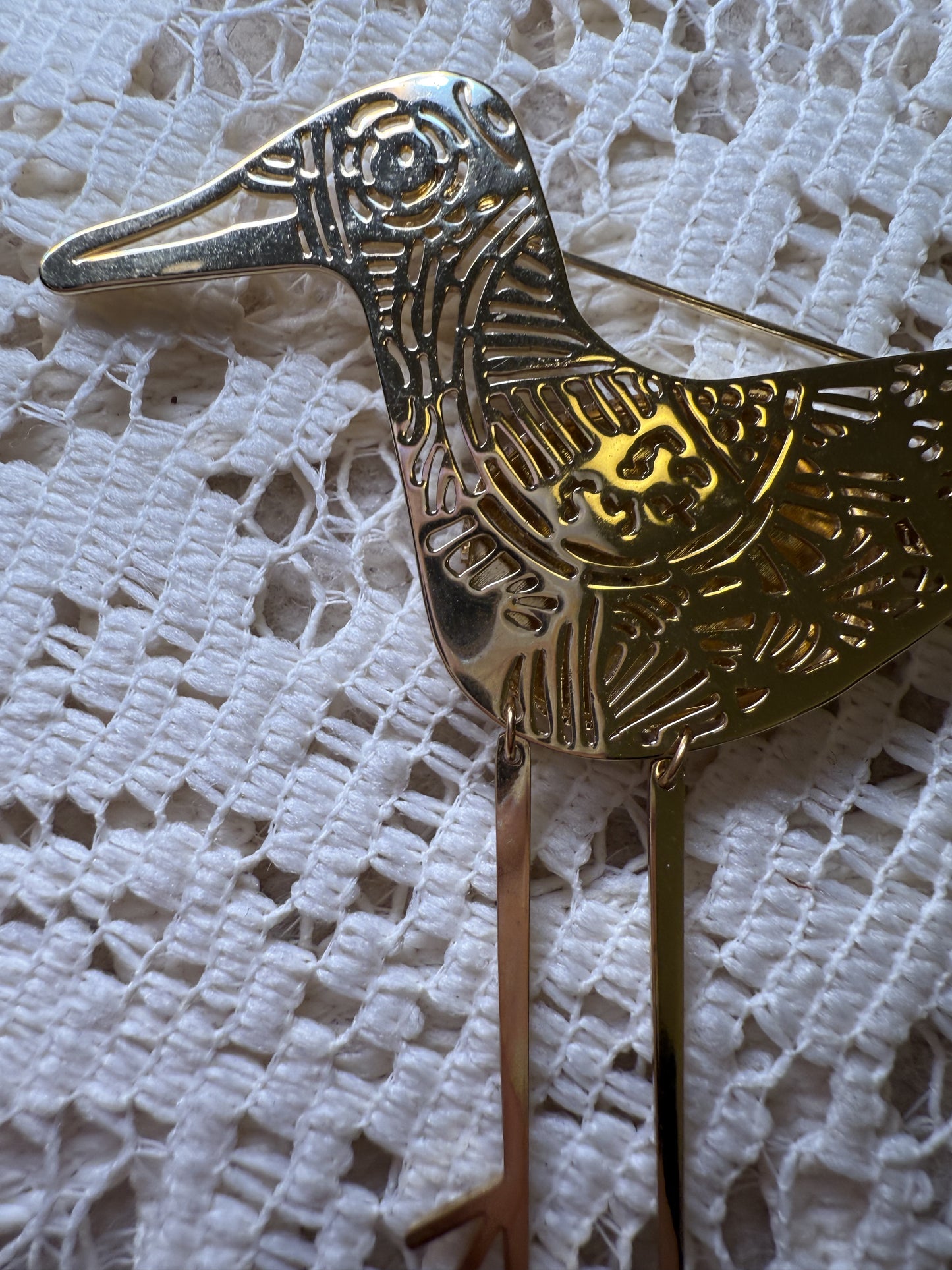 Diptyque Articulated Bird Locket Brooch