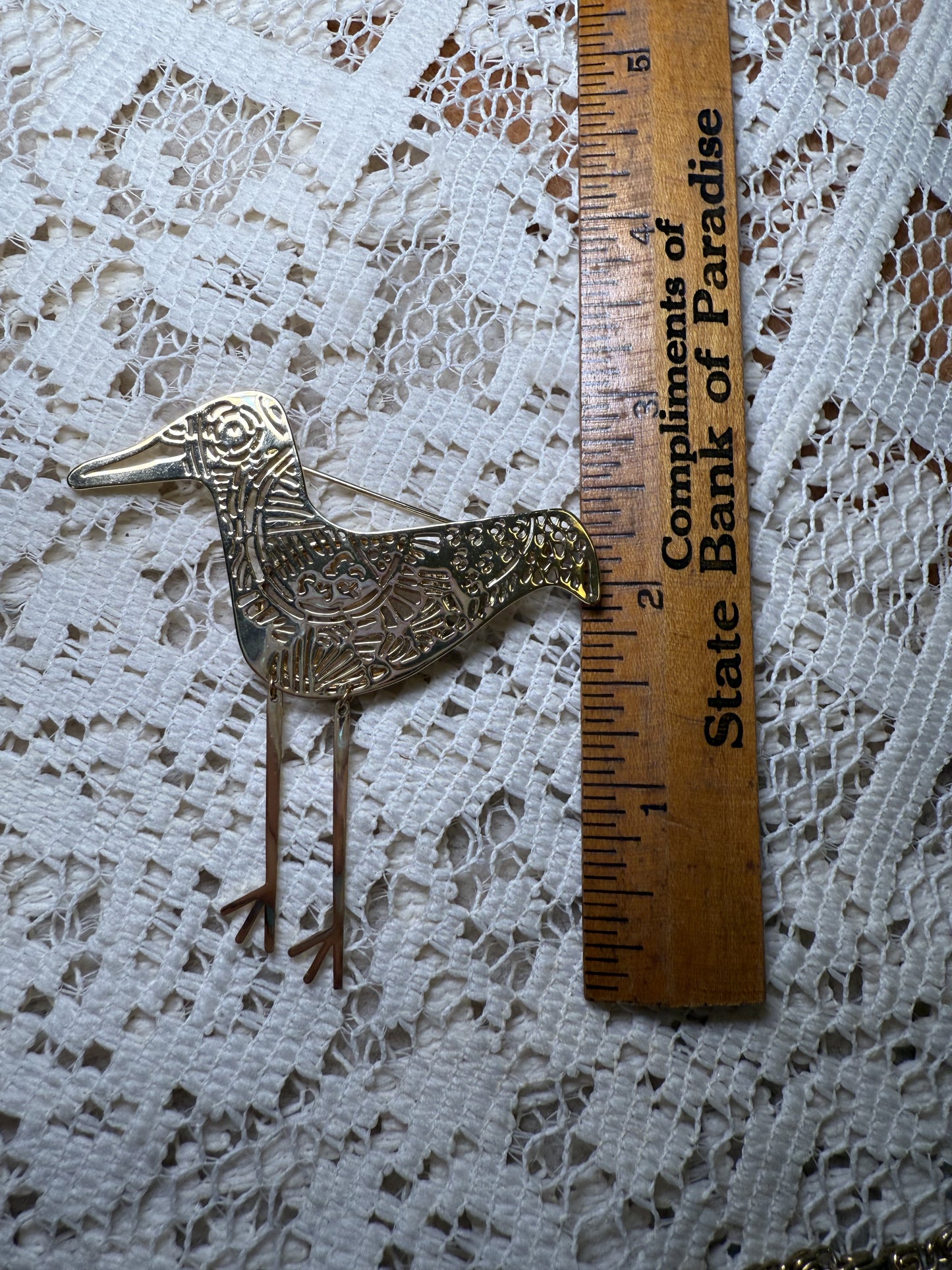 Diptyque Articulated Bird Locket Brooch