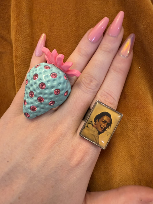 Vintage Salvador Dali Portrait Miniature Ring