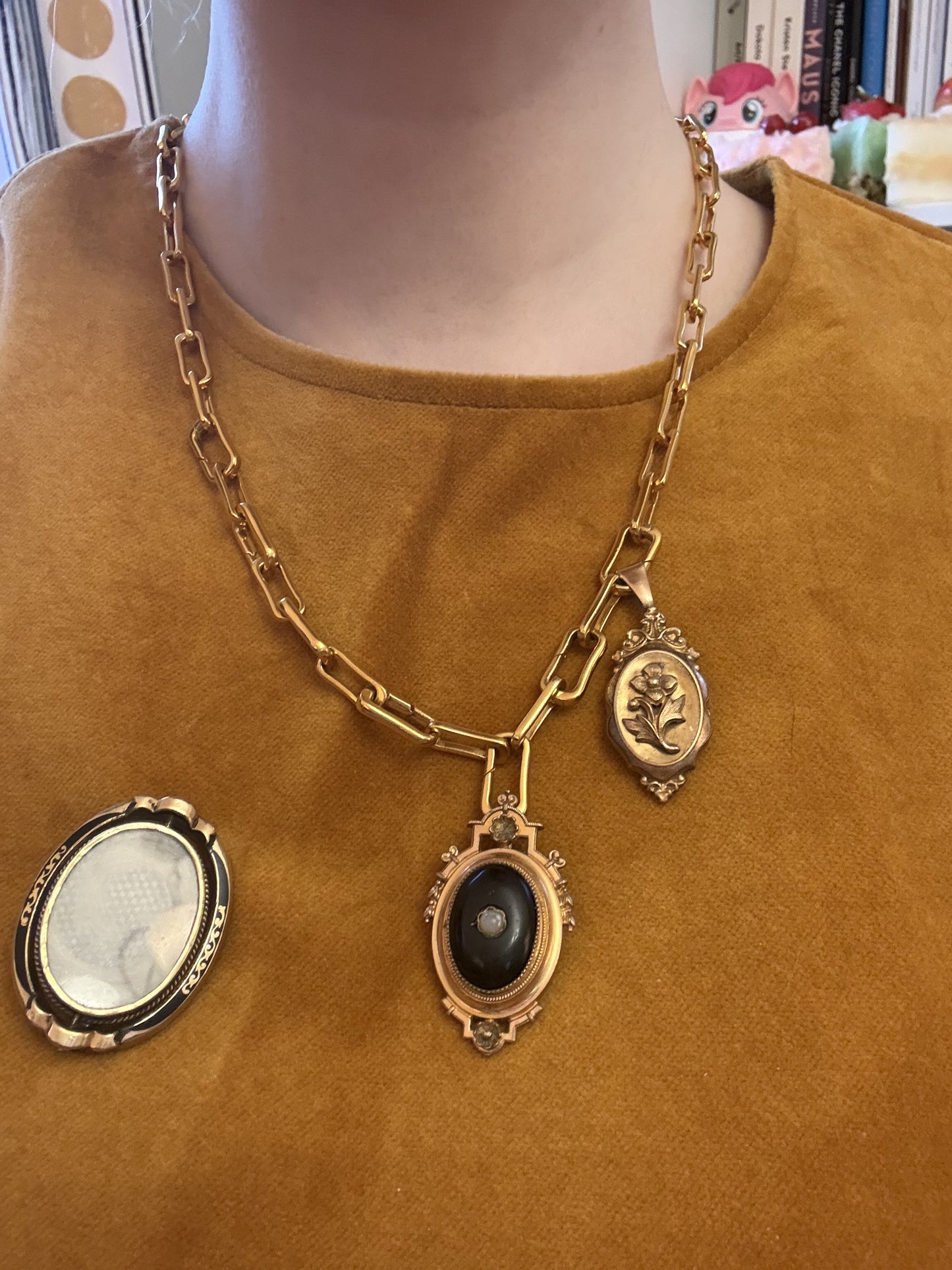 Antique Napoleon III Onyx Locket