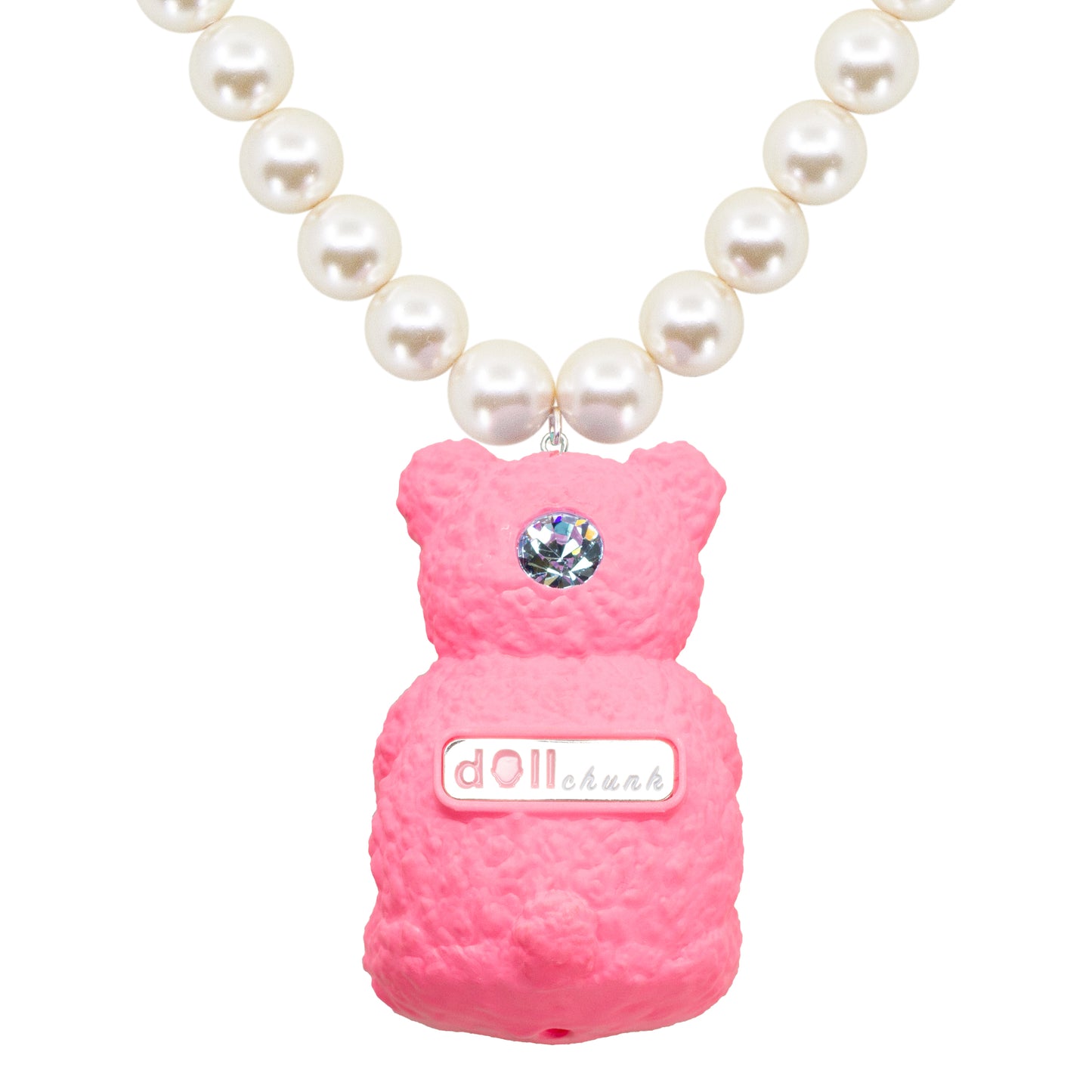 Bubble Gummy Bear Heart Charm Mood Pearl Necklace