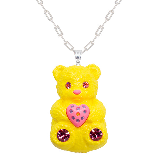 Butter Bear Heart Charm Mood Pendant