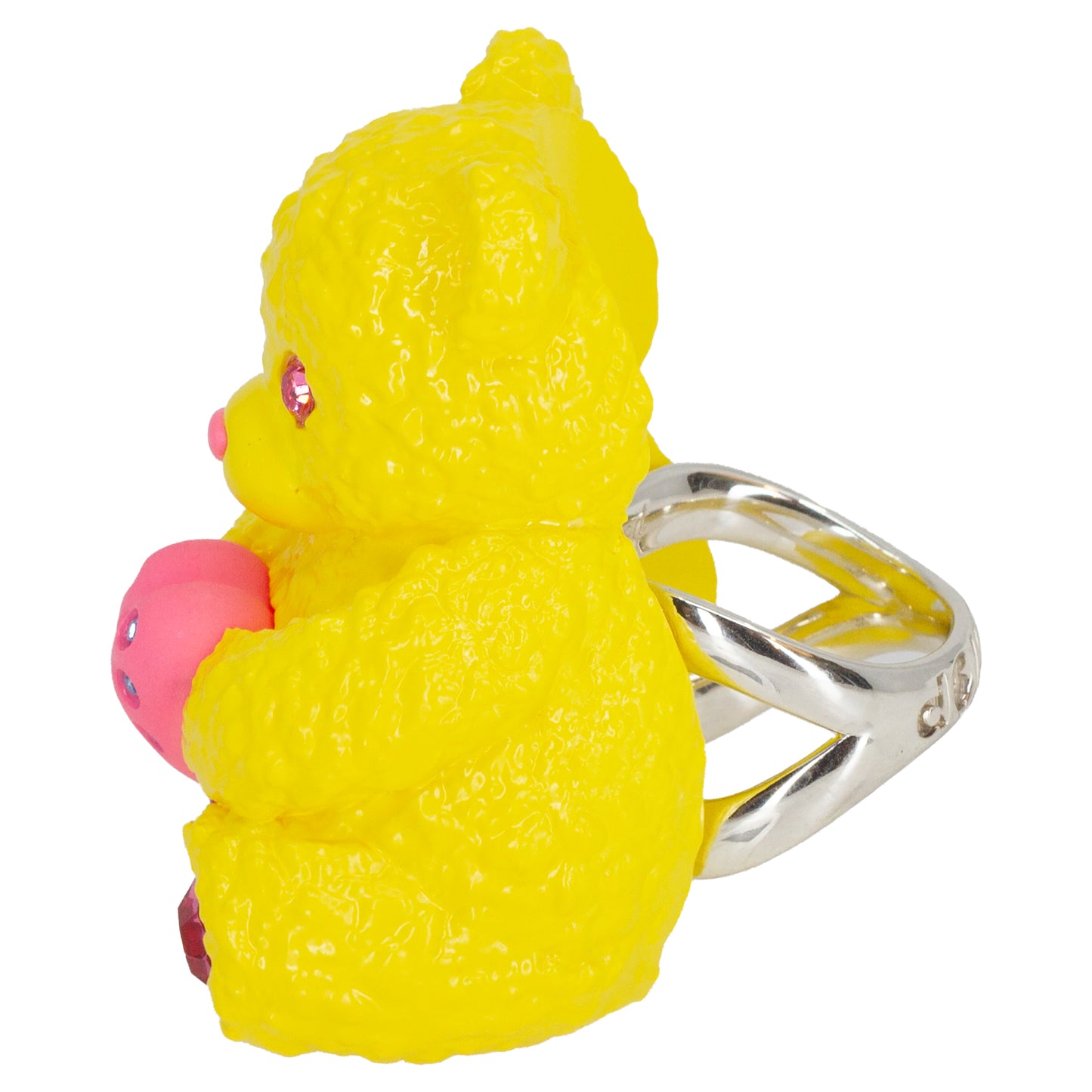 Butter Bear Heart Charm Mood Ring