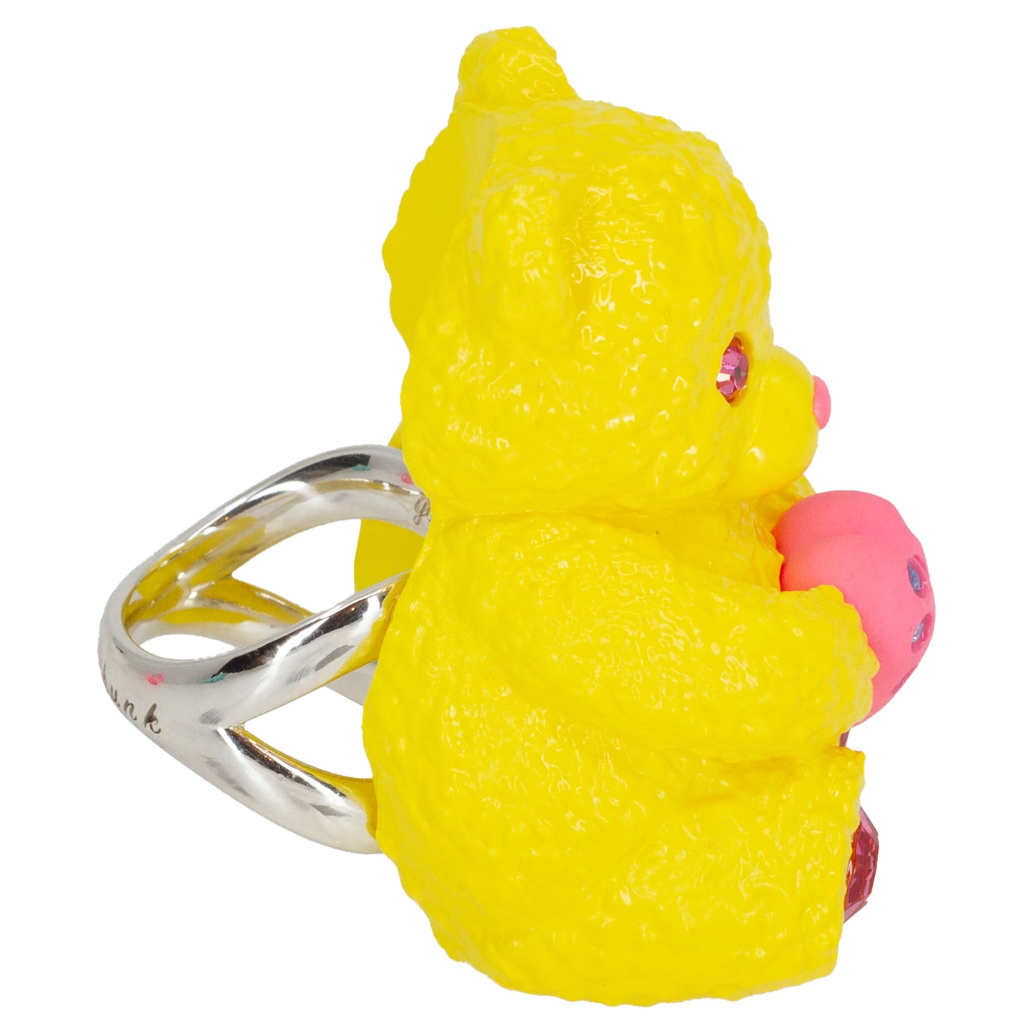 Butter Bear Heart Charm Mood Ring