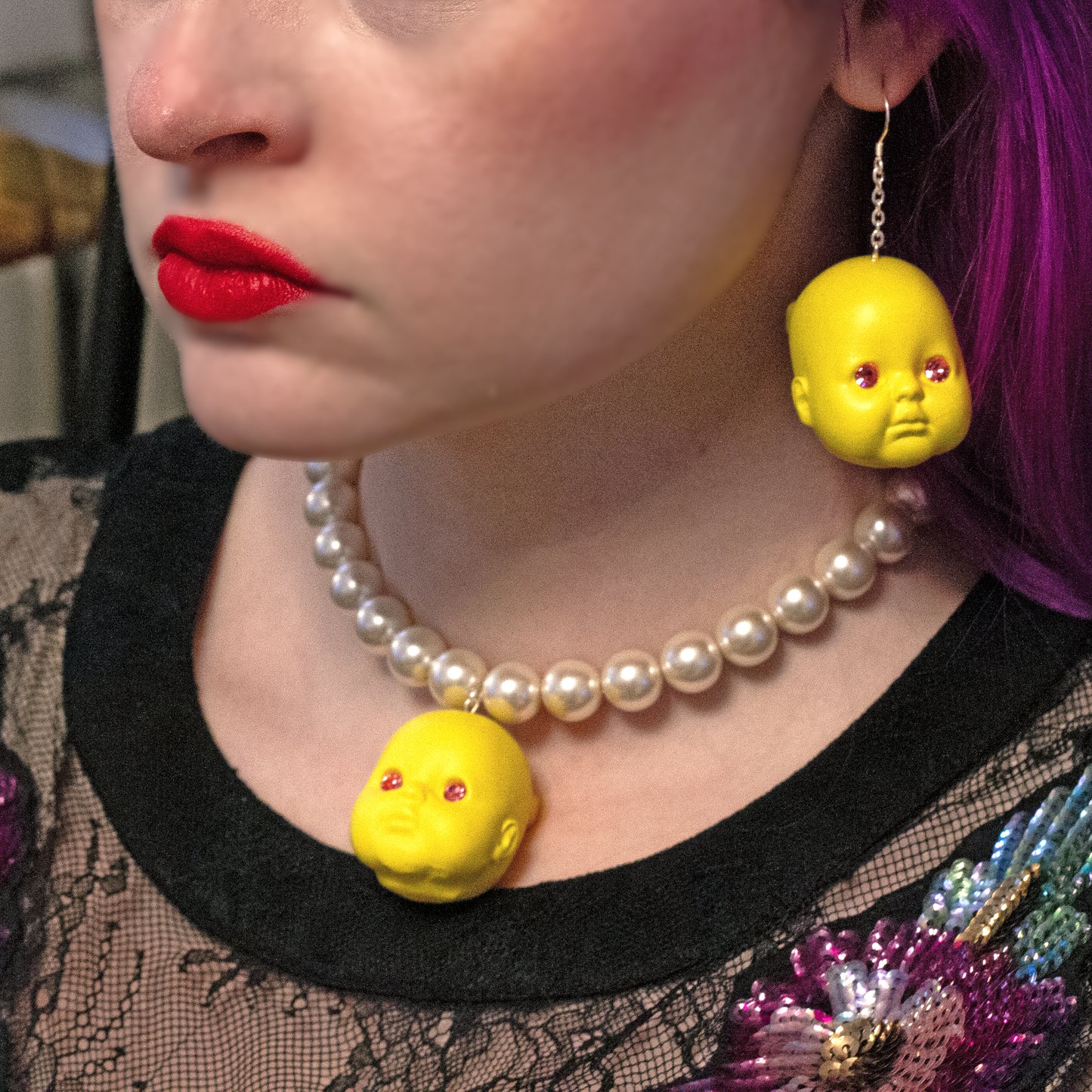 Strawberry Lemon Tart Baby Doll Earrings